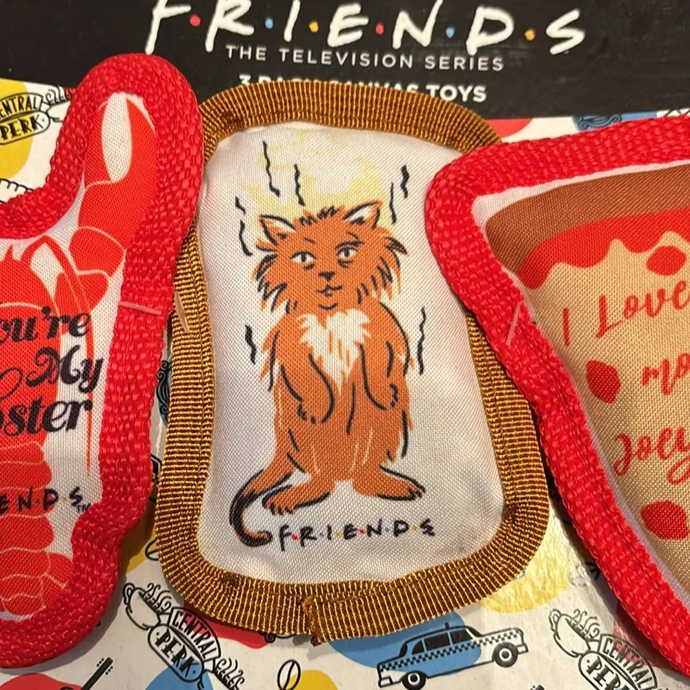 Friends the TV Show 3pc Cat Toy Set Canvas Catnip |